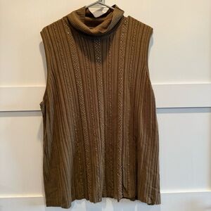 Requirements Brown Cowl Neck Sweater